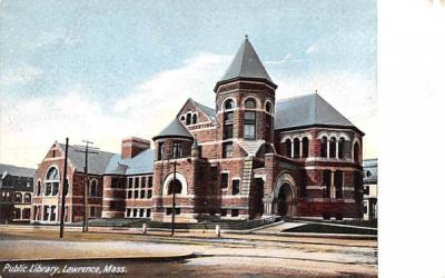 Public Library Lawrence, Massachusetts Postcard