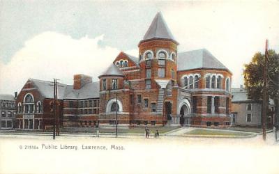 Public Library Lawrence, Massachusetts Postcard