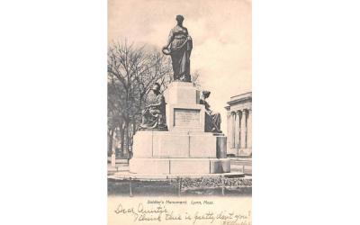 Soldier's Monument Lynn, Massachusetts Postcard