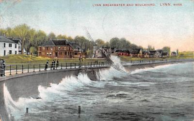Lynn Breakwater & Boulevard Massachusetts Postcard