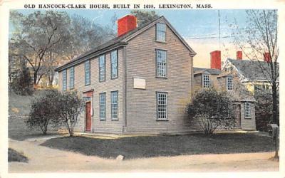 Old Hancock-Clark House Lexington, Massachusetts Postcard