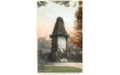 Revolutionary Soldier's Monument Lexington, Massachusetts Postcard