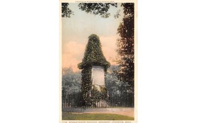 Revolutionary Soldier's Monument Lexington, Massachusetts Postcard