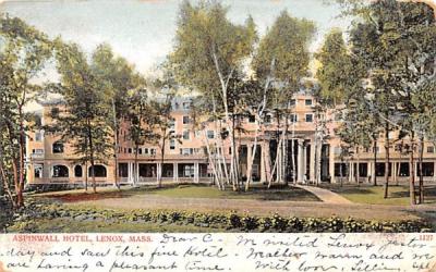 Aspinwall Hotel Lenox, Massachusetts Postcard