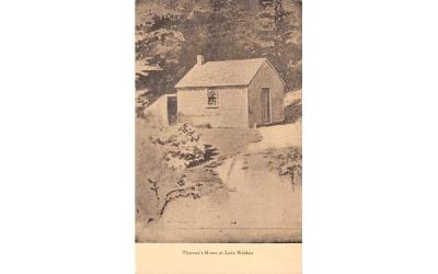 Thoreau's Home  Lake Walden, Massachusetts Postcard