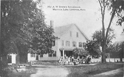 Mr. A. W. Drew's Residence Littleton, Massachusetts Postcard