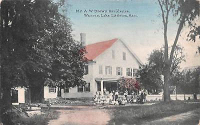 Mr. A. W. Drew's Residence Littleton, Massachusetts Postcard