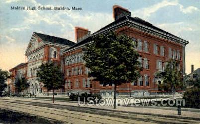 Malden High School - Massachusetts MA Postcard
