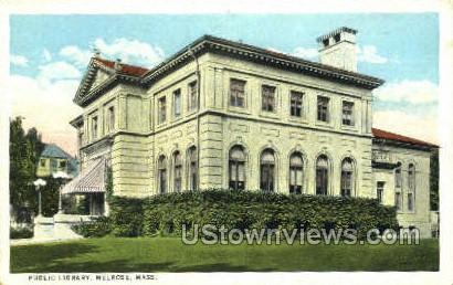 Public Library - Melrose, Massachusetts MA Postcard