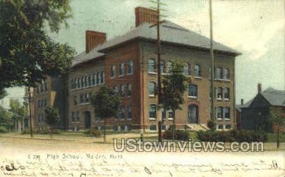 High School - Malden, Massachusetts MA Postcard
