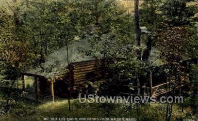 The Old Log Cabin - Malden, Massachusetts MA Postcard