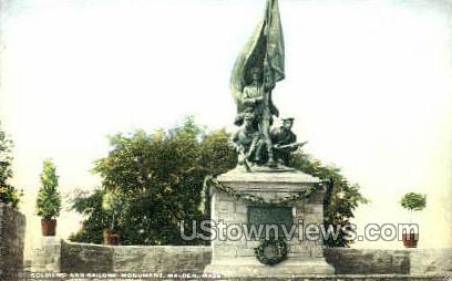 Soldiers & Sailors Monument - Malden, Massachusetts MA Postcard