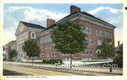 Malden High School - Massachusetts MA Postcard
