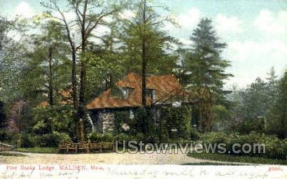 Pine Banks Lodge - Malden, Massachusetts MA Postcard