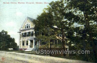 Nurses Home, Malden Hospital - Massachusetts MA Postcard