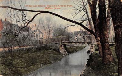 Bridge & BrookMalden, Massachusetts Postcard