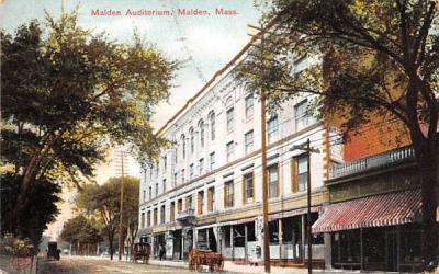 Malden Auditorium Massachusetts Postcard