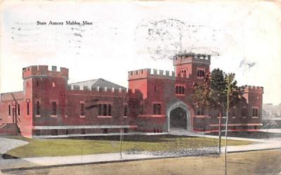 State Armory Malden, Massachusetts Postcard