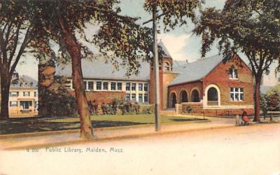 Public LibraryMalden, Massachusetts Postcard