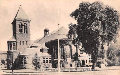 First Baptist ChurchMalden, Massachusetts Postcard