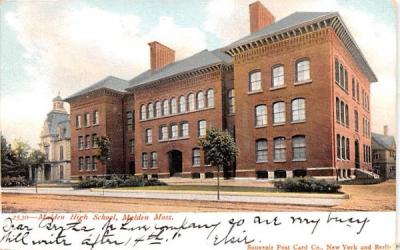 Malden High School Massachusetts Postcard