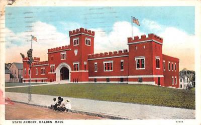 State Armory Malden, Massachusetts Postcard