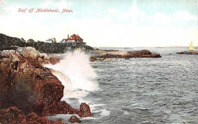 Surf off MarbleheadMarblehead , Massachusetts Postcard