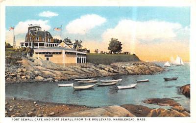 Fort Sewall Cafe Marblehead , Massachusetts Postcard