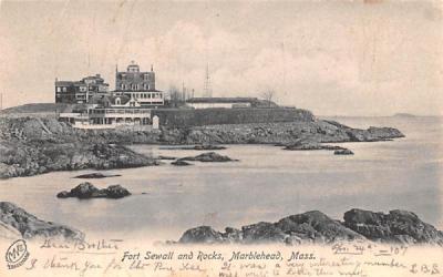 Fort Sewall and RocksMarblehead , Massachusetts Postcard