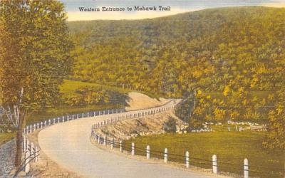 Western Entrance to Mohawk Trail Massachusetts Postcard