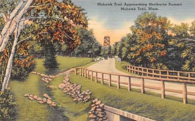 Mohawk Trail Approacking Shelburn Summit Massachusetts Postcard