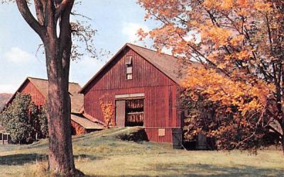Tobacco Barn in Pioneer Valley Misc, Massachusetts Postcard