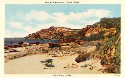 Gay Head Cliffs Marthas Vineyard, Massachusetts Postcard