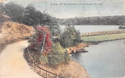 View at Causeway Middlesex Falls, Massachusetts Postcard