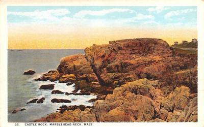 Castle Rock Marblehead Neck, Massachusetts Postcard
