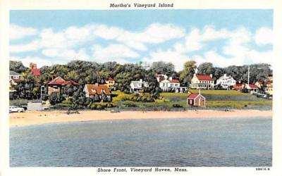 Shore Front Marthas Vineyard, Massachusetts Postcard