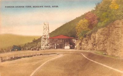 Famous Hairpin Turn Mohawk Trail, Massachusetts Postcard
