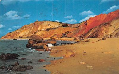 The Vari-Colored Clay Cliffs of Gay Head Marthas Vineyard, Massachusetts Postcard