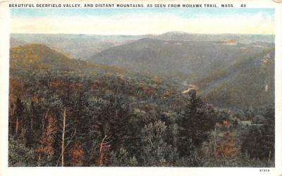 Beautiful Deerfield Valley Mohawk Trail, Massachusetts Postcard