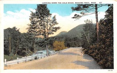 Looking Down the Cold River Mohawk Trail, Massachusetts Postcard