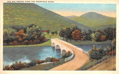 The Big Bridge over Deerfield River Mohawk Trail, Massachusetts Postcard
