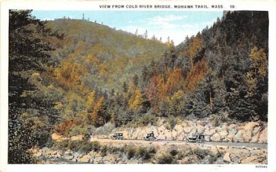 View from Cold River Bridge Mohawk Trail, Massachusetts Postcard