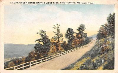 A Long Steep Grade on the West Side Mohawk Trail, Massachusetts Postcard