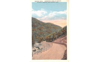 Serpentine Curve of Beauty Mohawk Trail, Massachusetts Postcard