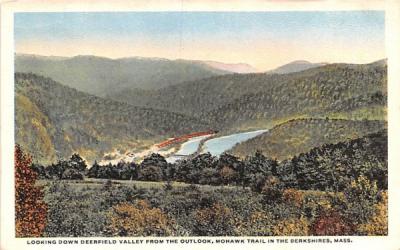 Looking Down Deerfield Valley from the Outlook Mohawk Trail, Massachusetts Postcard