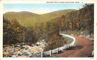 Along Cold River Mohawk Trail, Massachusetts Postcard