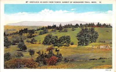 Mt. Greylock as Seen from Tower Mohawk Trail, Massachusetts Postcard