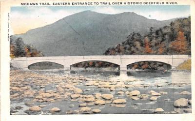 Eastern Entrance to Trail over Historic Deerfield River Mohawk Trail, Massachusetts Postcard