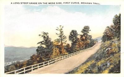 A Long Steep Grade on the West Side Mohawk Trail, Massachusetts Postcard