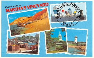 Greetings from Martha's Vineyard Marthas Vineyard, Massachusetts Postcard